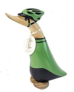 Cyclist Duck from DCUK. Green Jersey